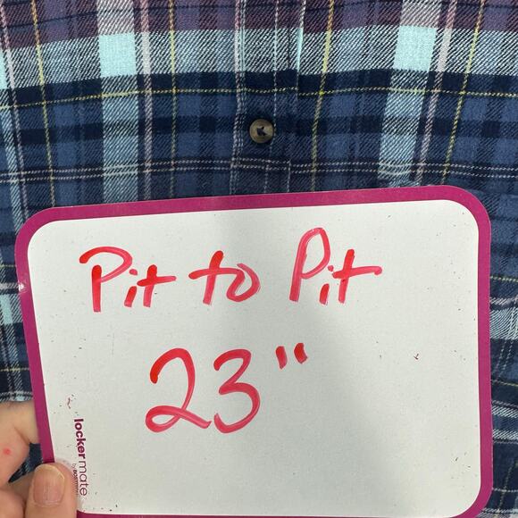 Aerie Oversized Flannel Small Blue Purple Cabincore Grunge Cozycore Campcore - Picture 4 of 5